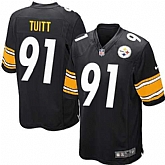 Nike Men & Women & Youth Steelers #91 Stephon Tuitt Black Team Color Game Jersey,baseball caps,new era cap wholesale,wholesale hats